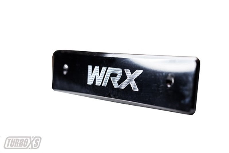 Turbo XS 08-14 Subaru WRX/STi Billet Aluminum License Plate Delete Black Machined WRX Logo Turbo XS 08-14 Subaru WRX/STi Billet Aluminum License Plate Delete Black Machined WRX Logo