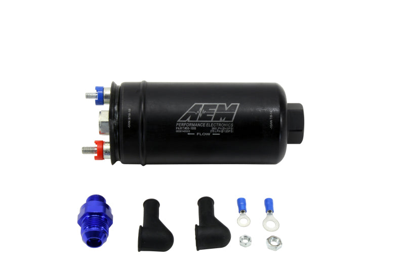 AEM 380LPH High Pressure Fuel Pump -6AN Female Out, -10AN Female In AEM 380LPH High Pressure Fuel Pump -6AN Female Out, -10AN Female In