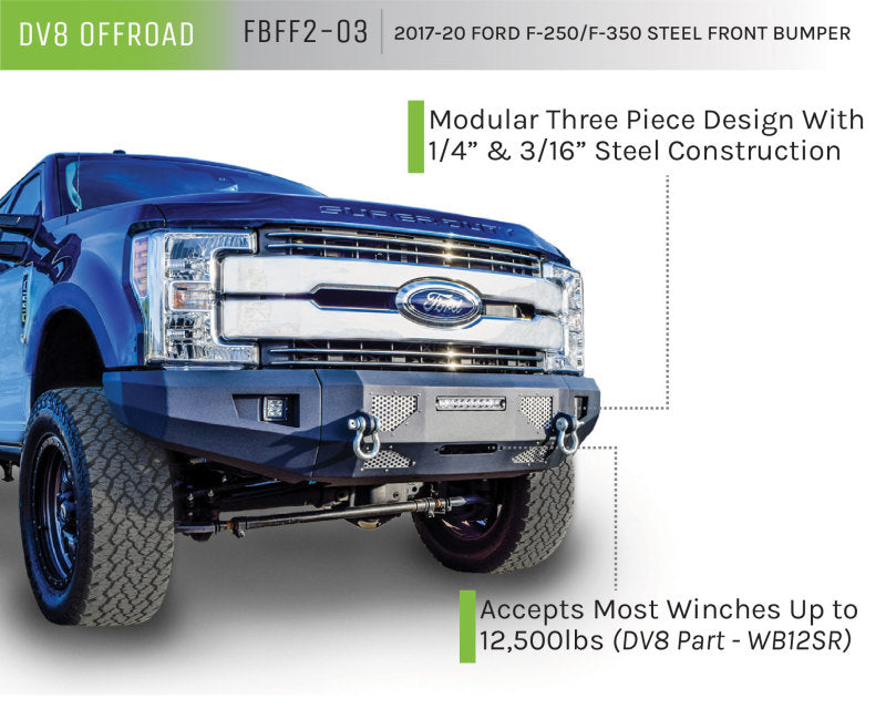 DV8 Offroad 2017+ Ford F-250/F-350/F-450 Front Bumper DV8 Offroad 2017+ Ford F-250/F-350/F-450 Front Bumper