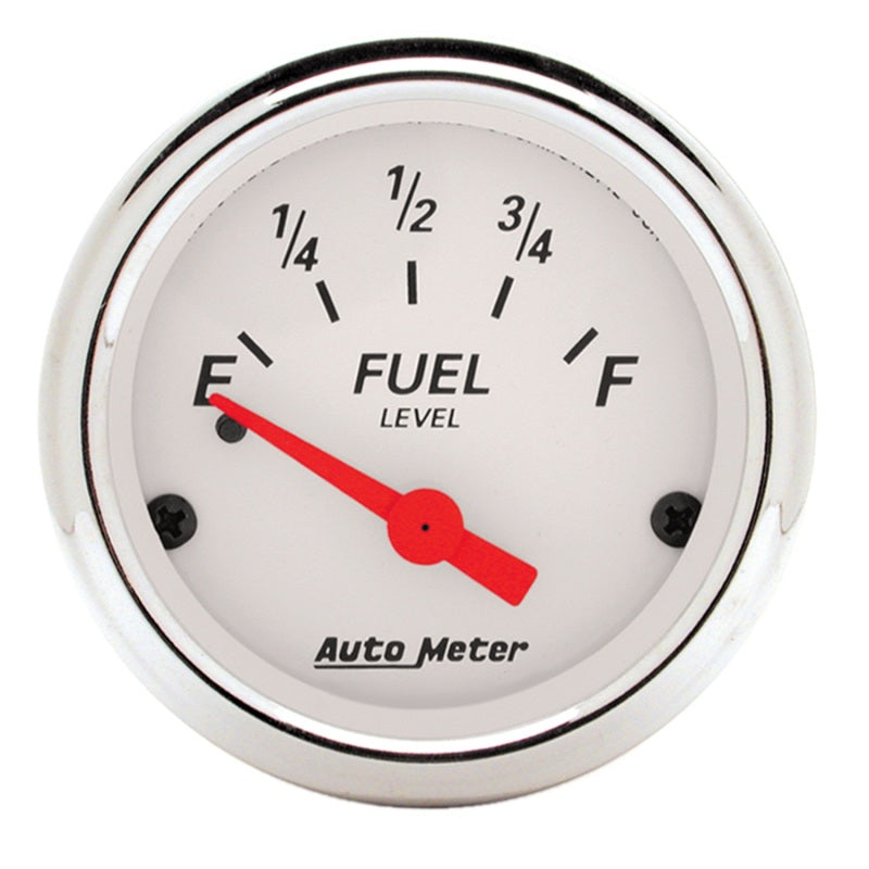 Autometer Arctic White 52mm 0-30 OHM Short Sweep Electronic Fuel Level Gauge Autometer Arctic White 52mm 0-30 OHM Short Sweep Electronic Fuel Level Gauge