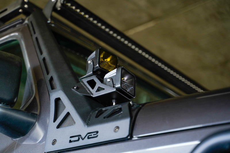 DV8 Offroad 2018+ Jeep Wrangler JLO A Pillar Dual Light Pod Mounts DV8 Offroad 2018+ Jeep Wrangler JLO A Pillar Dual Light Pod Mounts