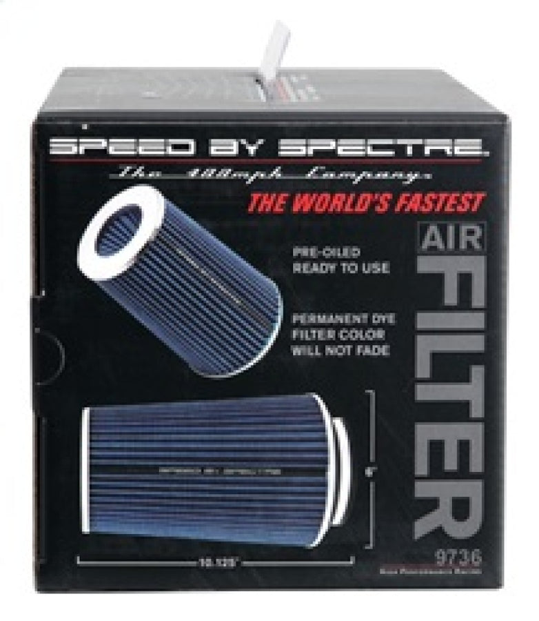 Spectre Adjustable Conical Air Filter 9-1/2in. Tall (Fits 3in. / 3-1/2in. / 4in. Tubes) - Blue Spectre Adjustable Conical Air Filter 9-1/2in. Tall (Fits 3in. / 3-1/2in. / 4in. Tubes) - Blue
