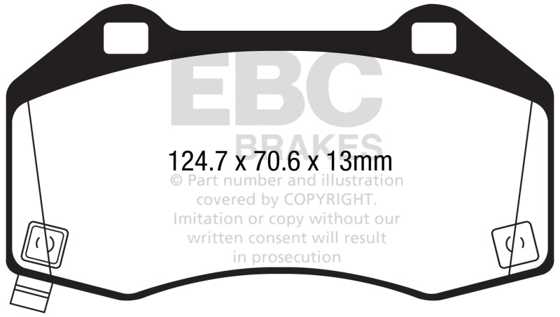 EBC 2017+ Fiat 124 Spider 1.4L Turbo Abarth Ultimax2 Front Brake Pads EBC 2017+ Fiat 124 Spider 1.4L Turbo Abarth Ultimax2 Front Brake Pads