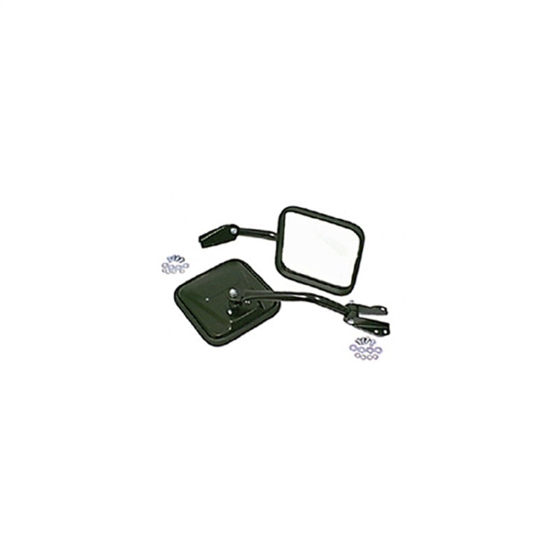 Rugged Ridge 55-86 Jeep CJ Black Side Mirrors w/ Convex Glass Rugged Ridge 55-86 Jeep CJ Black Side Mirrors w/ Convex Glass