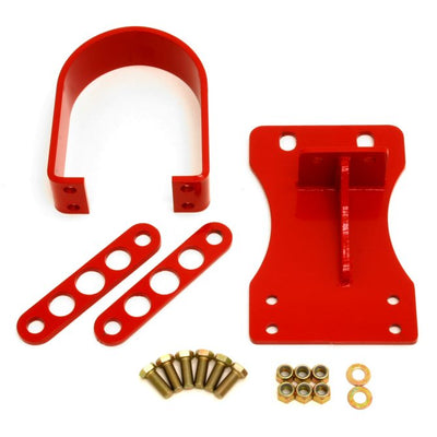 BMR 10-15 5th Gen Camaro V8 Manual/V6 Automatic Front Driveshaft Safety Loop - Red