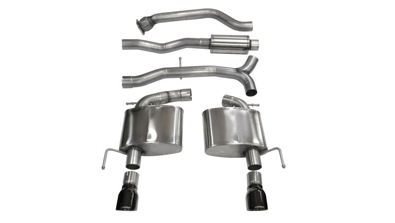 Corsa 2013-2019 Cadillac ATS Sedan 2.0L A/T Black Sport Dual Rear Cat-Back Exhaust Corsa 2013-2019 Cadillac ATS Sedan 2.0L A/T Black Sport Dual Rear Cat-Back Exhaust