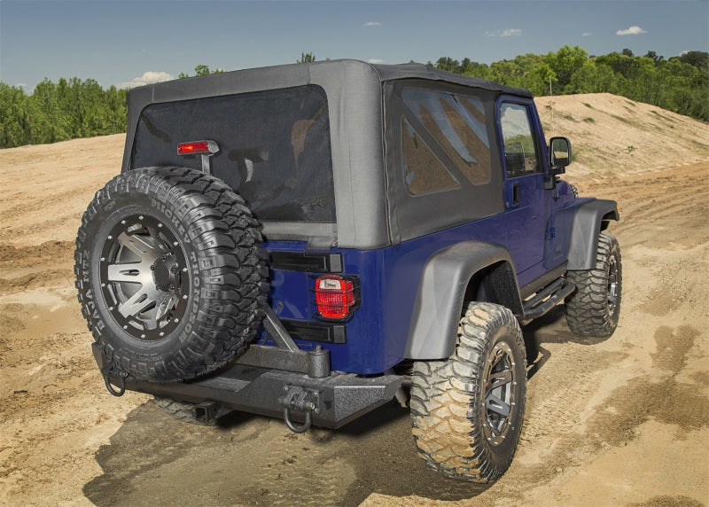 Rampage 04-06 Jeep Wrangler(TJ) Unlimited OEM Replacement Soft Upper Doors - Black Denim Rampage 04-06 Jeep Wrangler(TJ) Unlimited OEM Replacement Soft Upper Doors - Black Denim