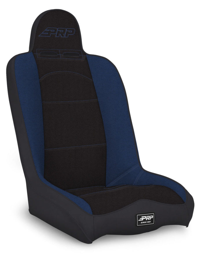 PRP Daily Driver High Back Suspension Seat (Two Neck Slots) - Black / Blue PRP Daily Driver High Back Suspension Seat (Two Neck Slots) - Black / Blue