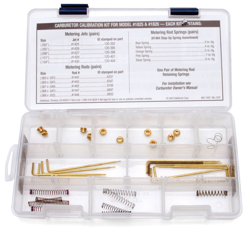Edelbrock Calibration Kit for 1825/1826 Edelbrock Calibration Kit for 1825/1826