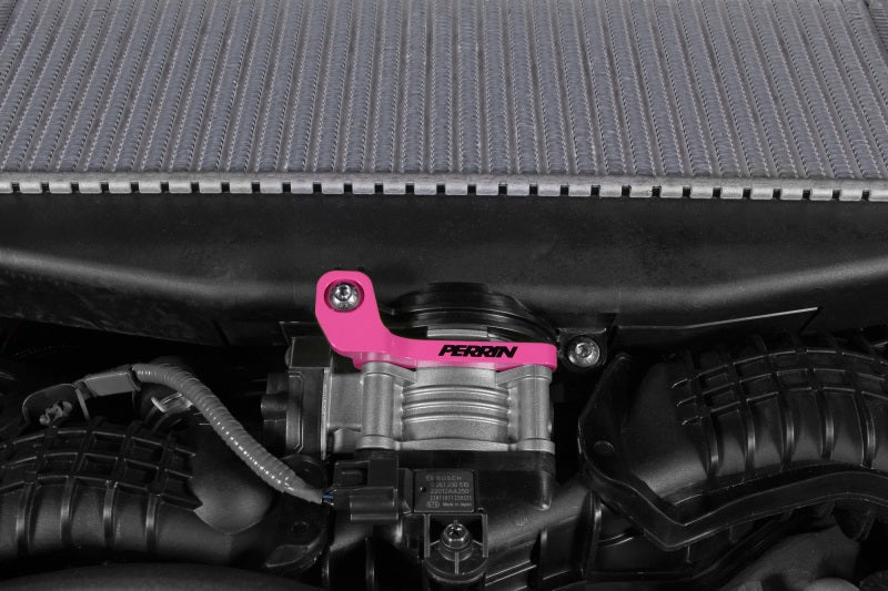 Perrin 2022+ Subaru WRX/19-23 Ascent/Legacy/Outback Top Mount Intercooler Bracket - Hyper Pink Perrin 2022+ Subaru WRX/19-23 Ascent/Legacy/Outback Top Mount Intercooler Bracket - Hyper Pink