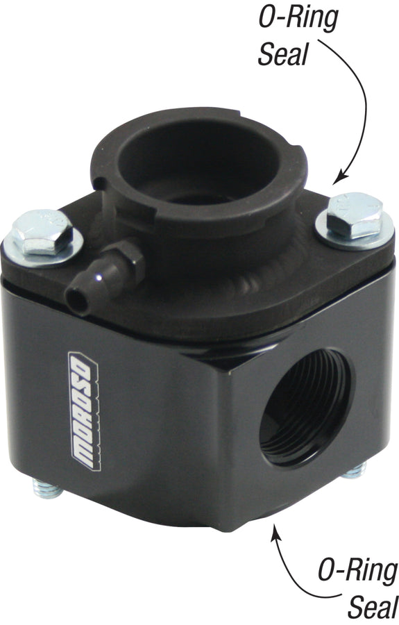 Moroso Filler Neck Manifold Housing -16An Female Port & Neck - Aluminum Moroso Filler Neck Manifold Housing -16An Female Port & Neck - Aluminum