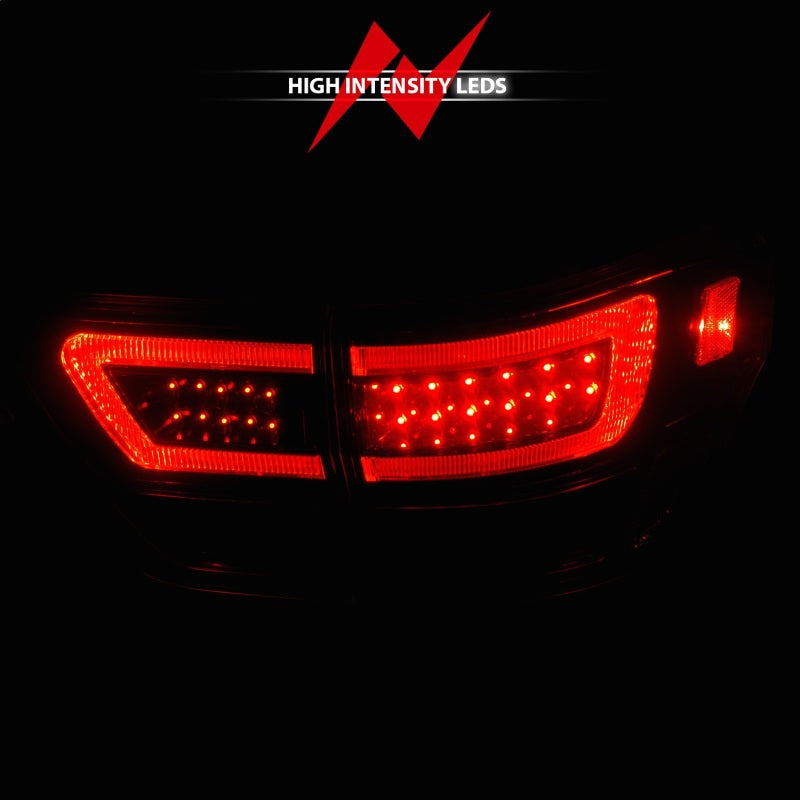 ANZO 11-13 Jeep Grand Cherokee LED Taillights w/ Lightbar Black Housing/Clear Lens 4pcs ANZO 11-13 Jeep Grand Cherokee LED Taillights w/ Lightbar Black Housing/Clear Lens 4pcs