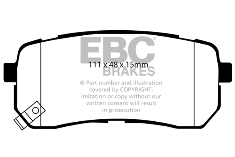 EBC 15+ Kia Sedona 3.3 Yellowstuff Rear Brake Pads EBC 15+ Kia Sedona 3.3 Yellowstuff Rear Brake Pads