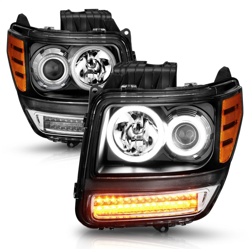 ANZO 2007-2012 Dodge Nitro Projector Headlights w/ Halo Black (CCFL) G2 ANZO 2007-2012 Dodge Nitro Projector Headlights w/ Halo Black (CCFL) G2