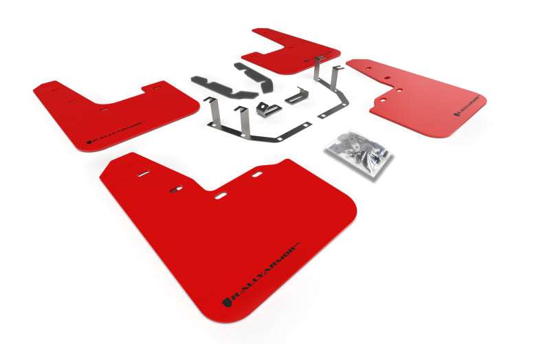Rally Armor 18-23 Ford Fiesta ST MK8 Red UR Mud Flap w/Black Logo Rally Armor 18-23 Ford Fiesta ST MK8 Red UR Mud Flap w/Black Logo