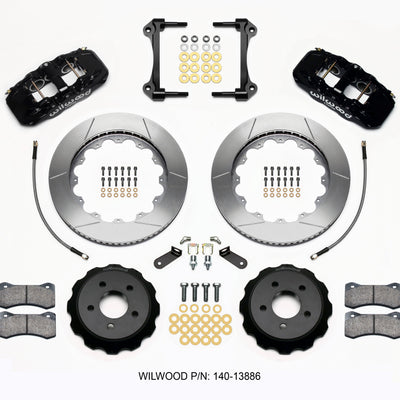 Wilwood AERO6 Front Hat Kit 14.00 2015-Up Mustang w/Lines