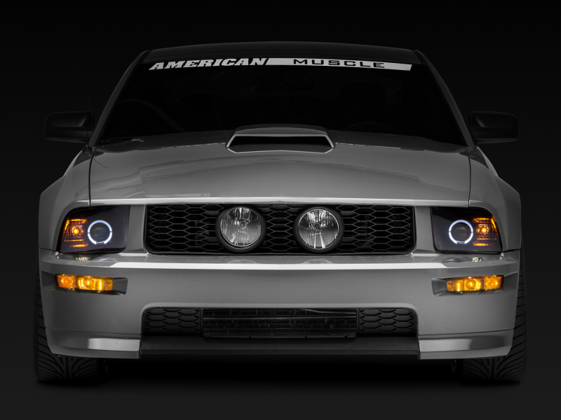 Raxiom 05-09 Ford Mustang Halogen 2010 Style LED Halo Headlights-Blk Hsng(Clear Lens/Excludes GT500) Raxiom 05-09 Ford Mustang Halogen 2010 Style LED Halo Headlights-Blk Hsng(Clear Lens/Excludes GT500)