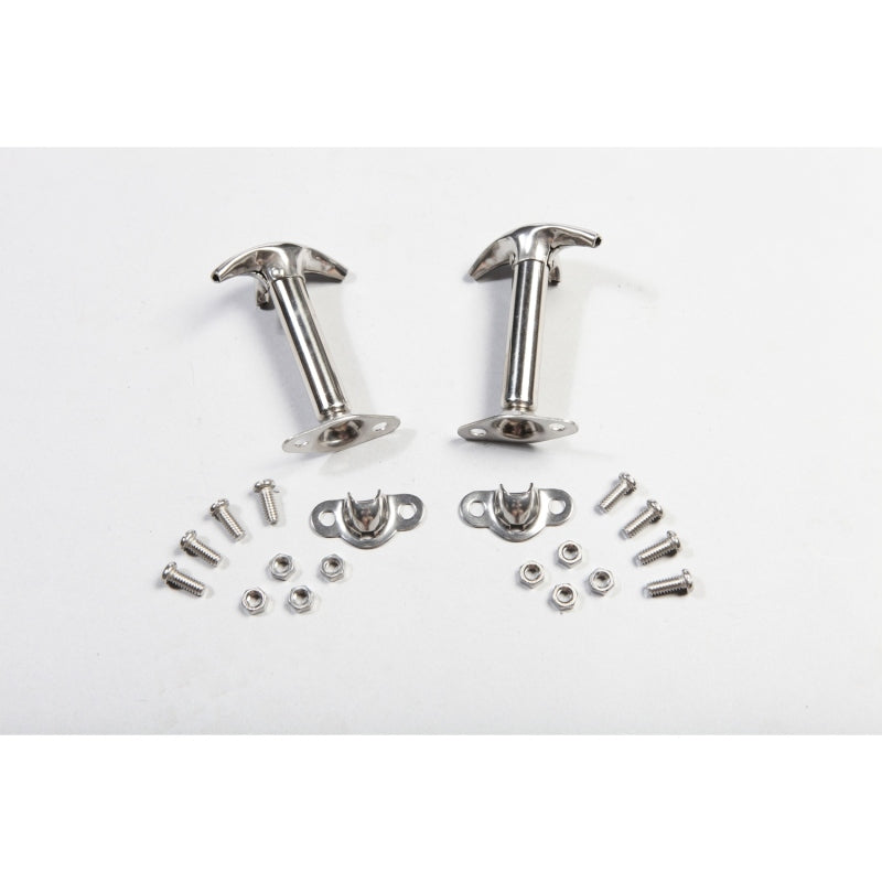 Rugged Ridge 41-95 Jeep CJ / Jeep Wrangler Hood Catch Kit Stainless Rugged Ridge 41-95 Jeep CJ / Jeep Wrangler Hood Catch Kit Stainless