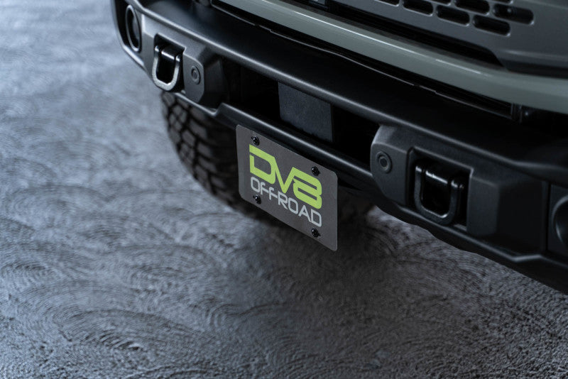 DV8 Offroad 21-23 Ford Bronco Capable Bumper Front License Plate Mount DV8 Offroad 21-23 Ford Bronco Capable Bumper Front License Plate Mount