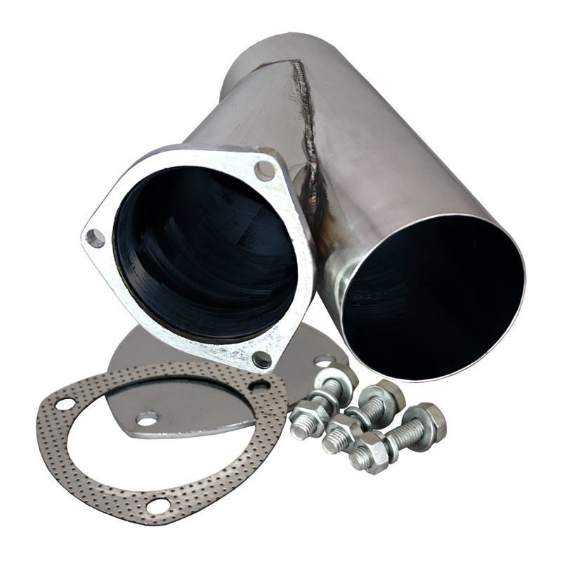 QTP 4in Weld-On QTEC Exhaust Cutout Y-Pipe QTP 4in Weld-On QTEC Exhaust Cutout Y-Pipe