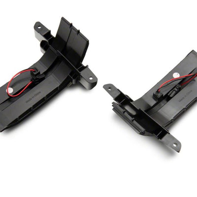 Raxiom 14-19 Chevrolet Silverado Axial Series Dual-Row Amber LED Tow Mirror Lights- Smoked