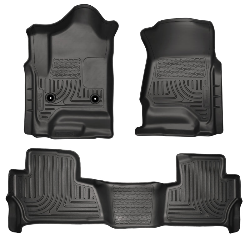 Husky Liners 2015 Chevy/GMC Tahoe/Yukon WeatherBeater Combo Black Floor Liners Husky Liners 2015 Chevy/GMC Tahoe/Yukon WeatherBeater Combo Black Floor Liners