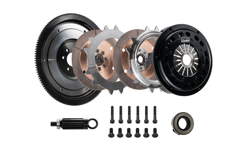 DKM Clutch 09-10 BMW 135i 215mm Ceramic Twin Disc MRX Clutch Kit w/Flywheel (850 ft/lbs Torque) DKM Clutch 09-10 BMW 135i 215mm Ceramic Twin Disc MRX Clutch Kit w/Flywheel (850 ft/lbs Torque)