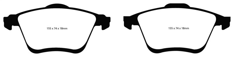 EBC 06-09 Mazda 6 2.3 Turbo (Mazdaspeed) Yellowstuff Front Brake Pads EBC 06-09 Mazda 6 2.3 Turbo (Mazdaspeed) Yellowstuff Front Brake Pads