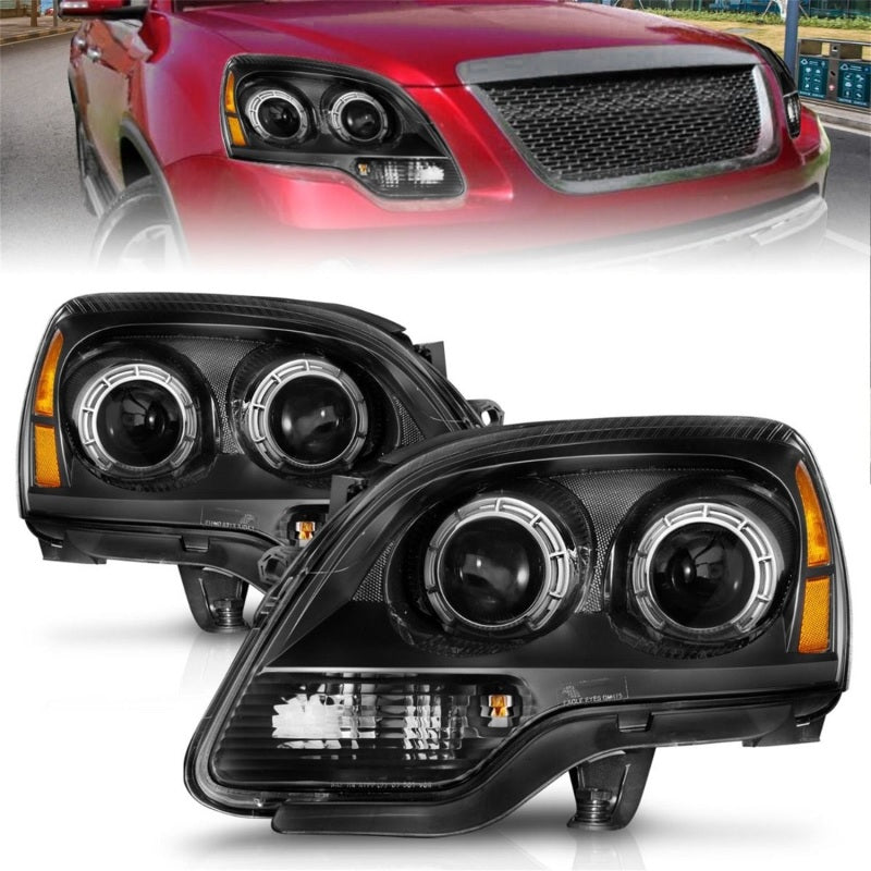 ANZO 2007-2012 GMC Acadia Projector Headlights Balck Housing ANZO 2007-2012 GMC Acadia Projector Headlights Balck Housing