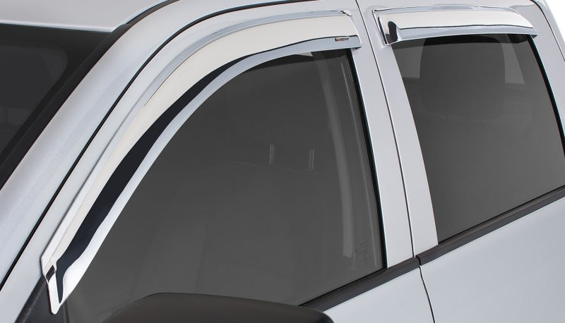 Stampede 2009-2018 Dodge Ram 1500 Extended Cab Pickup Tape-Onz Sidewind Deflector 4pc - Chrome Stampede 2009-2018 Dodge Ram 1500 Extended Cab Pickup Tape-Onz Sidewind Deflector 4pc - Chrome
