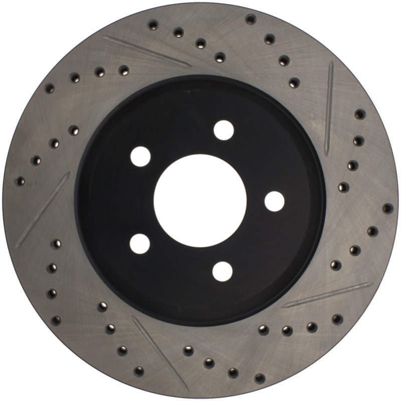 StopTech 05-10 Ford Mustang GT Front Left Slotted & Drilled Rotor StopTech 05-10 Ford Mustang GT Front Left Slotted & Drilled Rotor