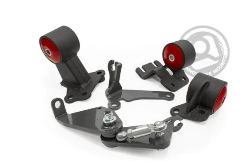 Innovative 90-93 Integra B-Series Black Steel Mounts 85A Bushings (Auto to Manual Hydro Actuator) Innovative 90-93 Integra B-Series Black Steel Mounts 85A Bushings (Auto to Manual Hydro Actuator)