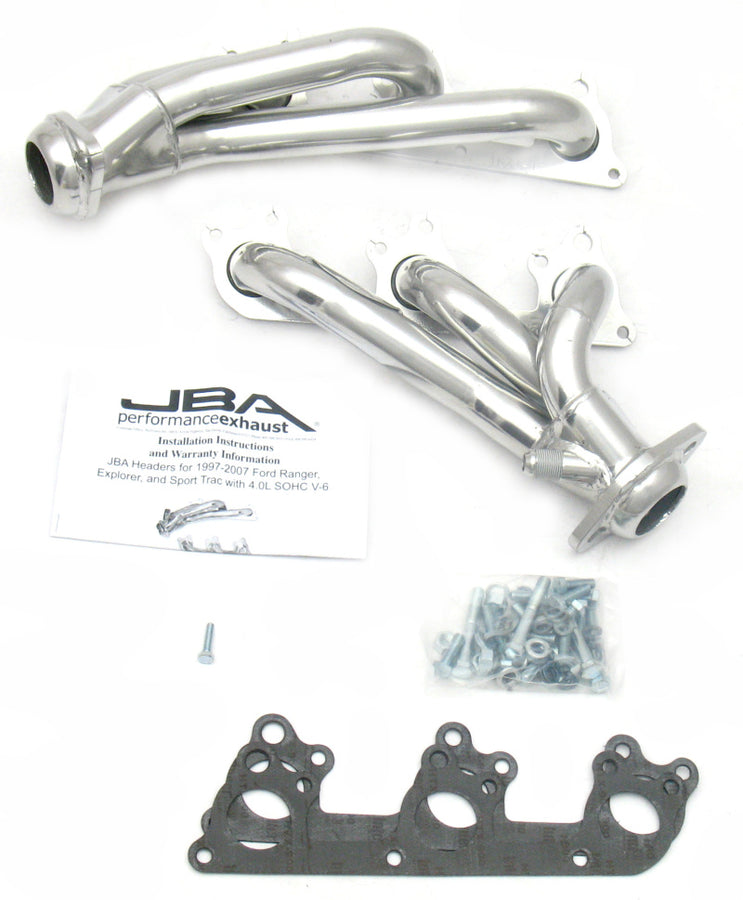 JBA 97-11 Ford Ranger 4.0L OHC w/Driver Side EGR 1-1/2in Primary Silver Ctd Cat4Ward Header JBA 97-11 Ford Ranger 4.0L OHC w/Driver Side EGR 1-1/2in Primary Silver Ctd Cat4Ward Header