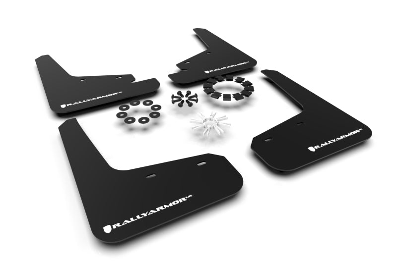 Rally Armor 20-26 Tesla Model Y, Juniper Y Black UR Mud Flap w/White Logo Rally Armor 20-26 Tesla Model Y, Juniper Y Black UR Mud Flap w/White Logo