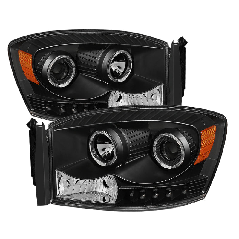 Xtune Dodge Ram 1500 06-08 / Ram 2500/3500 06-09 Halo Projector Headlights Black PRO-JH-DR06-LED-BK Xtune Dodge Ram 1500 06-08 / Ram 2500/3500 06-09 Halo Projector Headlights Black PRO-JH-DR06-LED-BK