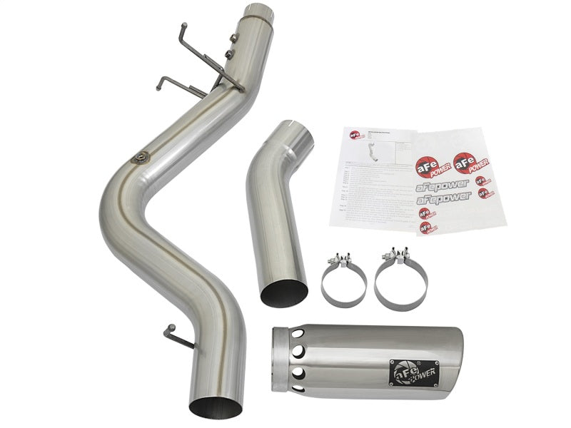 aFe ATLAS 5in DPF-Back Aluminized Steel Exhaust System w/Polished Tips 2017 GM Duramax 6.6L (td) L5P aFe ATLAS 5in DPF-Back Aluminized Steel Exhaust System w/Polished Tips 2017 GM Duramax 6.6L (td) L5P
