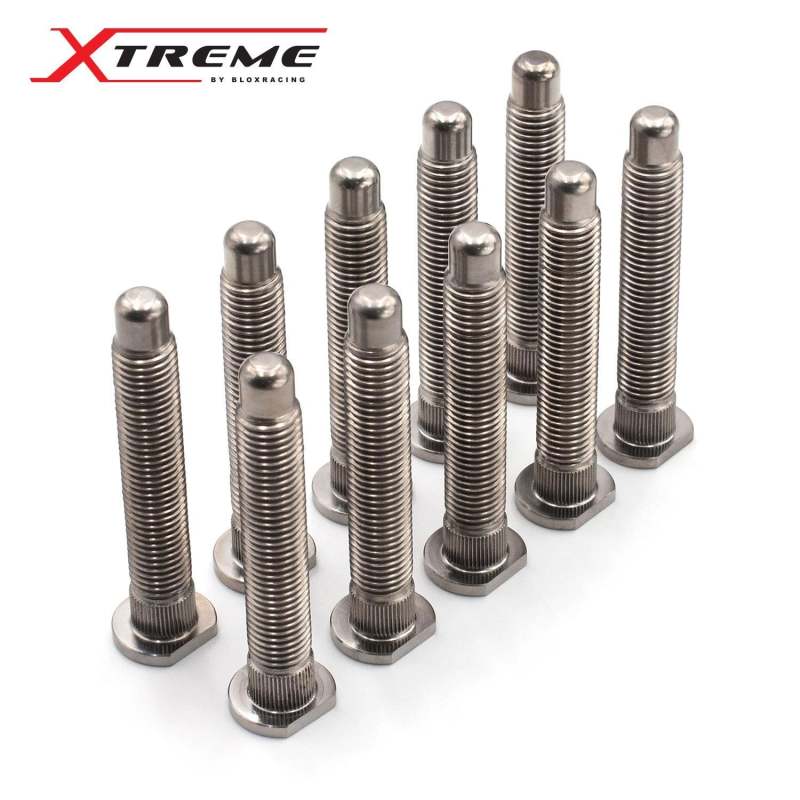 BLOX Racing Titanium Extended Wheel Studs M12X1.5mm SIngle Piece Honda Fitment - Burnt BLOX Racing Titanium Extended Wheel Studs M12X1.5mm SIngle Piece Honda Fitment - Burnt