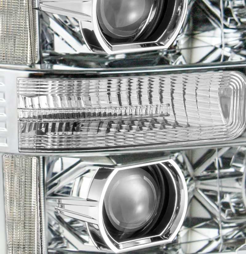 AlphaRex 11-16 Ford F-250 SD PRO-Series Projector Headlights Plank Style Design Chrome w/Seq Signal AlphaRex 11-16 Ford F-250 SD PRO-Series Projector Headlights Plank Style Design Chrome w/Seq Signal