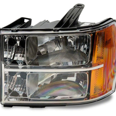 Raxiom 07-14 GMC Sierra 1500/2500 HD/3500 HD Axial OEM Rep Headlights- Chrome Housing (Clear Lens)