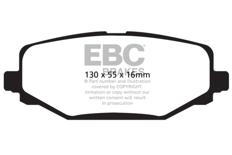 EBC 12+ Chrysler Town & Country 3.6 Greenstuff Rear Brake Pads EBC 12+ Chrysler Town & Country 3.6 Greenstuff Rear Brake Pads