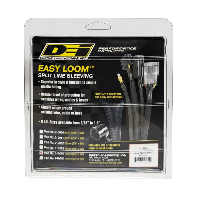 DEI Split Wire Sleeve Easy Loom 16mm-5/8in x 12 Black DEI Split Wire Sleeve Easy Loom 16mm-5/8in x 12 Black