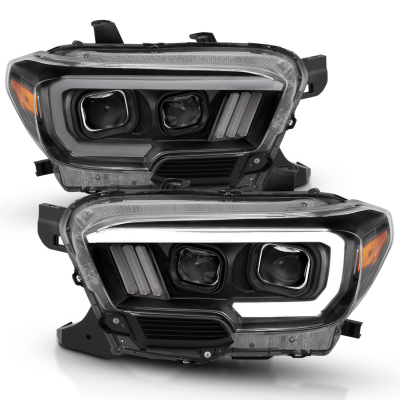 ANZO 2016-2017 Toyota Tacoma Projector Headlights w/ Plank Style Design Black/Amber w/ DRL ANZO 2016-2017 Toyota Tacoma Projector Headlights w/ Plank Style Design Black/Amber w/ DRL
