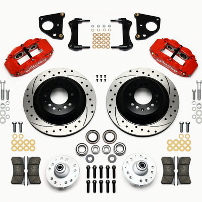 Wilwood Narrow Superlite 6R Front Hub & 1PC Rtr Kit 12.88in Dril -Red 62-72 CDP B & E Body-Drum