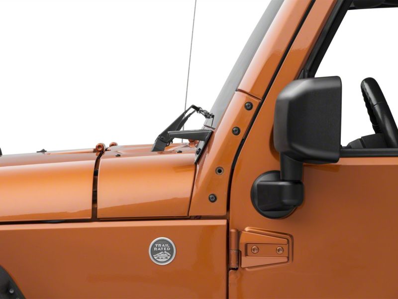 Raxiom 07-18 Jeep Wrangler JK Axial Series Windshield Pillar Mounted Light Brackets Raxiom 07-18 Jeep Wrangler JK Axial Series Windshield Pillar Mounted Light Brackets