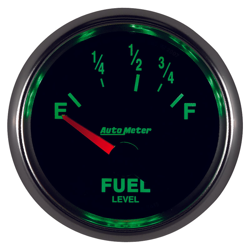 AutoMeter Gauge Fuel Level 2-1/16in. 73 Ohm(e) to 10 Ohm(f) Elec Gs AutoMeter Gauge Fuel Level 2-1/16in. 73 Ohm(e) to 10 Ohm(f) Elec Gs