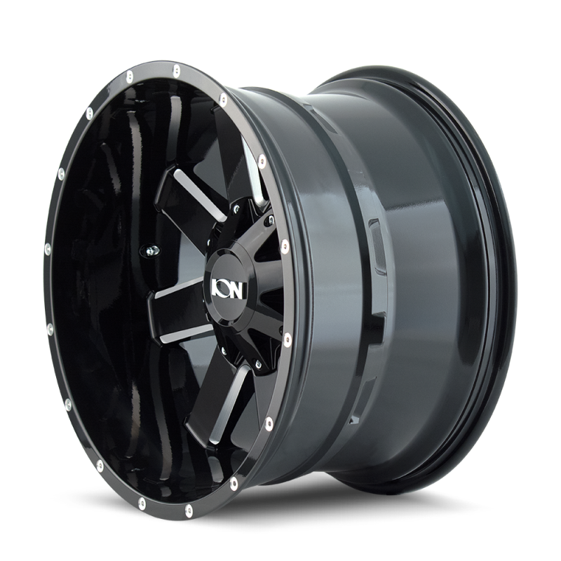 ION Type 141 20x9 / 5x127 BP / 18mm Offset / 87mm Hub Gloss Black Milled Wheel ION Type 141 20x9 / 5x127 BP / 18mm Offset / 87mm Hub Gloss Black Milled Wheel