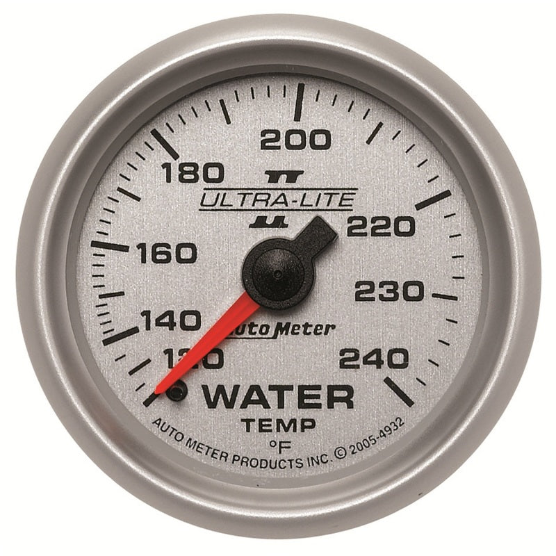Autometer Ultra-Lite II 52mm 120-240 Deg F Mechanical Water Temp Gauge Autometer Ultra-Lite II 52mm 120-240 Deg F Mechanical Water Temp Gauge