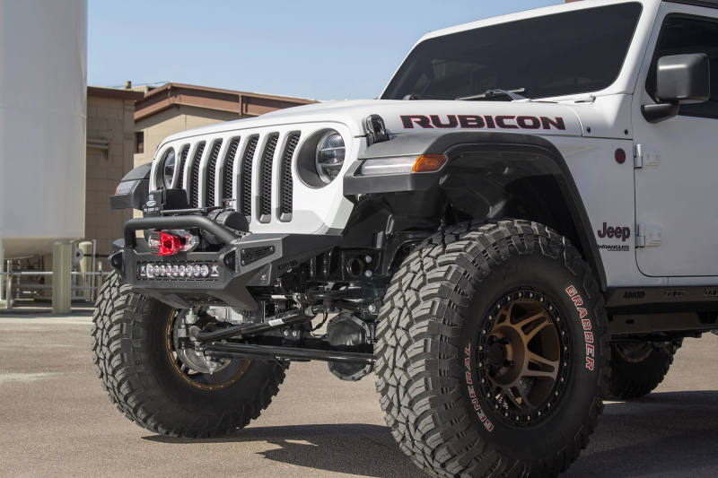 Addictive Desert Designs 2018 Jeep Wrangler JL Rock Fighter Front Bumper w/ Low Profile Top Hoop Addictive Desert Designs 2018 Jeep Wrangler JL Rock Fighter Front Bumper w/ Low Profile Top Hoop
