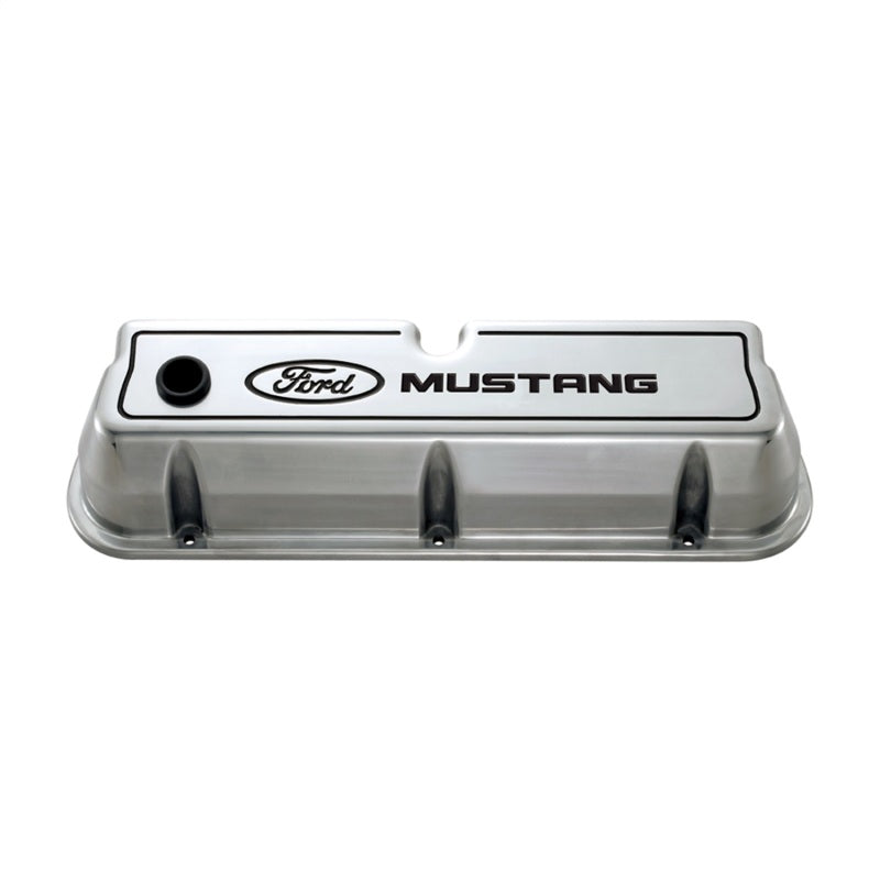 Ford Racing Ford 289/302/351W Die-Cast Valve Covers - Polished w/Black Logo Ford Racing Ford 289/302/351W Die-Cast Valve Covers - Polished w/Black Logo