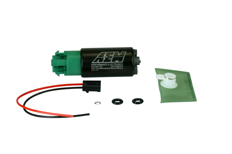 AEM 340LPH 65mm Fuel Pump Kit w/ Mounting Hooks - Ethanol Compatible AEM 340LPH 65mm Fuel Pump Kit w/ Mounting Hooks - Ethanol Compatible